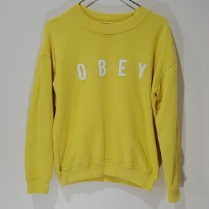 Obey xs yellow sweater